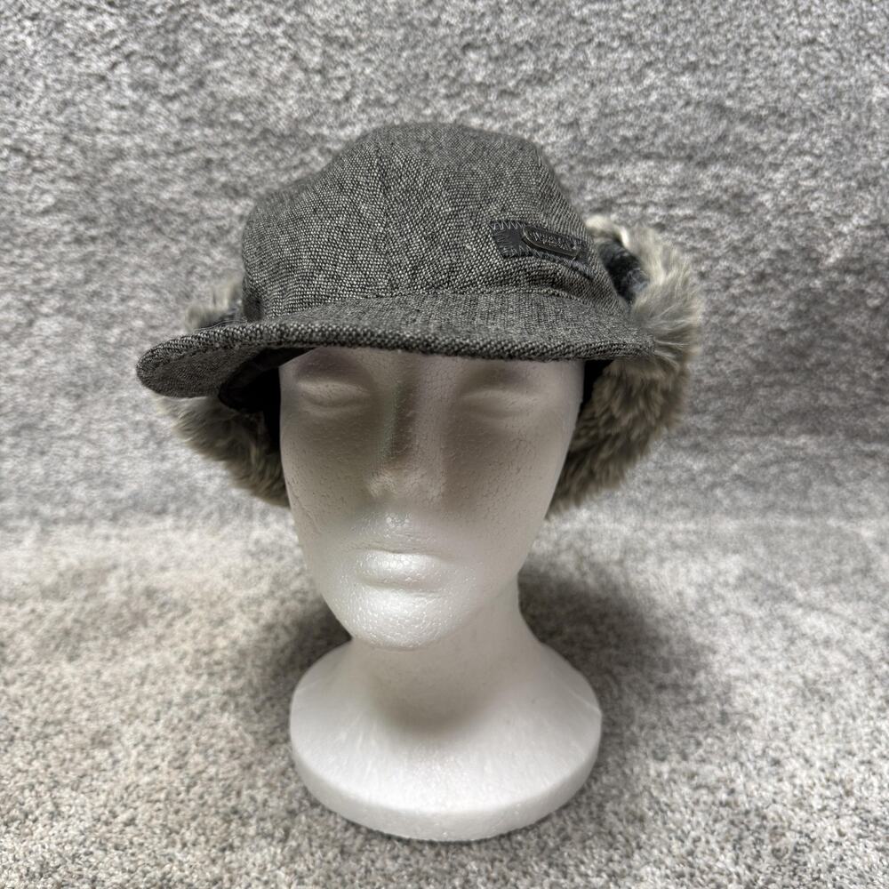 Vintage Y2K Duluth Trapper Hat L Faux Fur Flap Outdoorsman Rugged Heritage